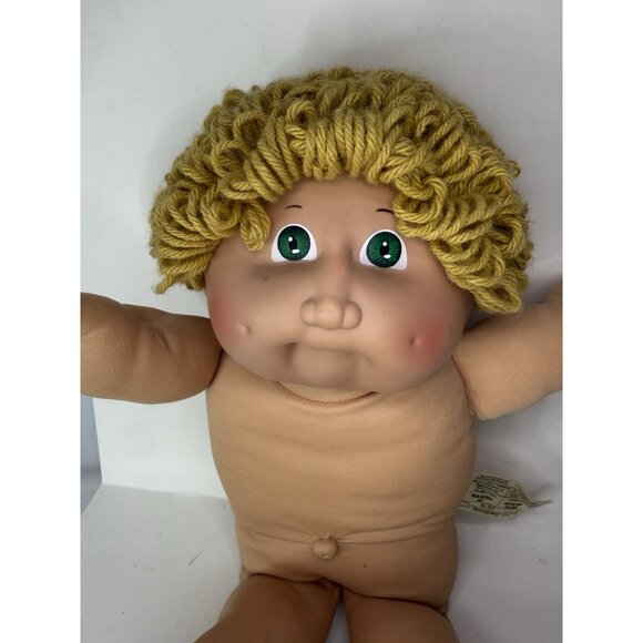 Vintage 1984 Cabbage Patch Kids HM2 Gold Blonde Yellow Loops Green Eyes Coleco - Picture 2 of 14